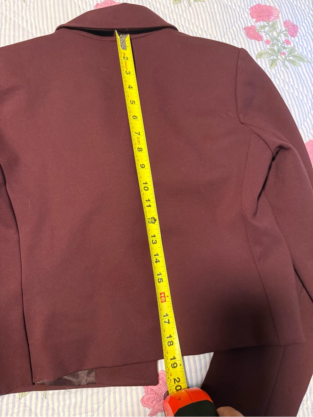 Banana Republic Women's Wine Cropped Blazer - Picture 9 of 10